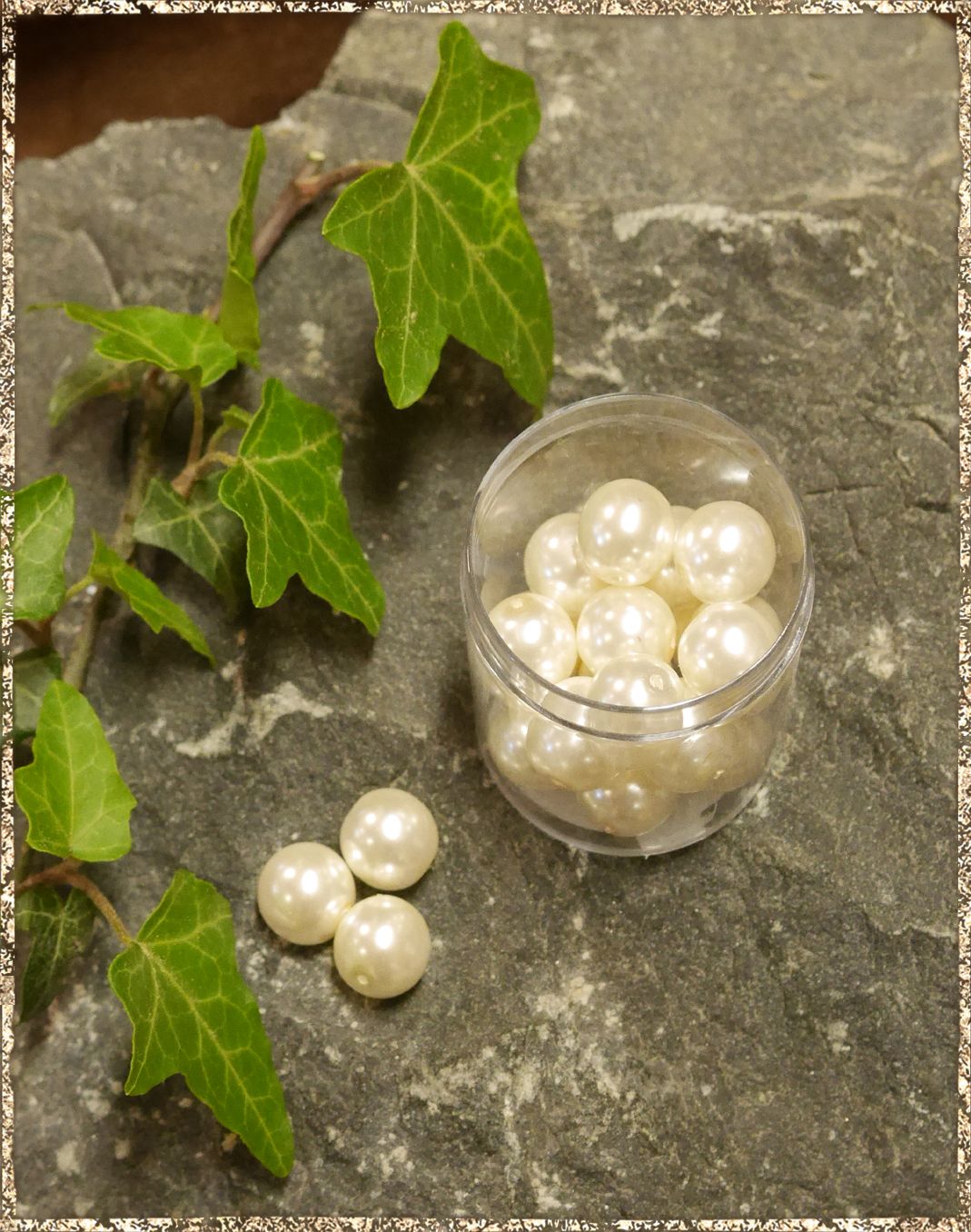 Perlen elfenbein 12 mm